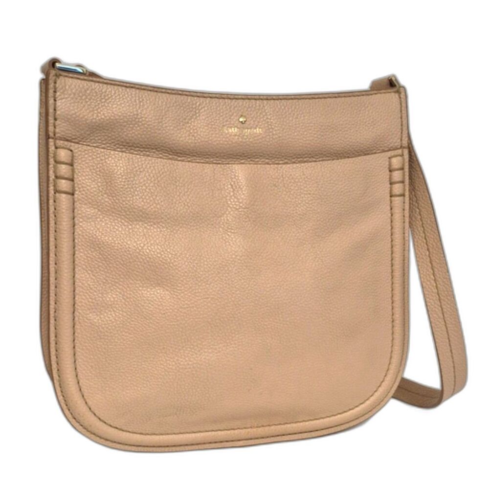 Kate Spade Orchard Street Hemsley Warm Vellum Pebble Leather Crossbody Bag Purse